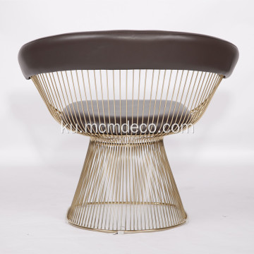 Replica Kursiya Xwarinê ya Stainless Steel Warren Platner